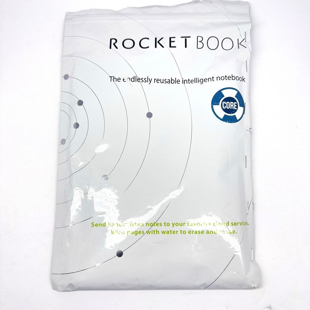 Rocketbook Core Reusable Smart Notebook Dot‎ Grid Black 6x8.8